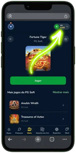 Fortune Tiger Menu De Depósito Aberto